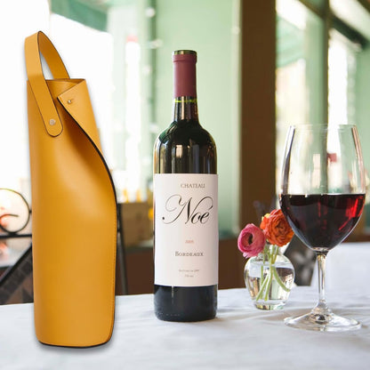 Premium Leather Wine Tote Carrier