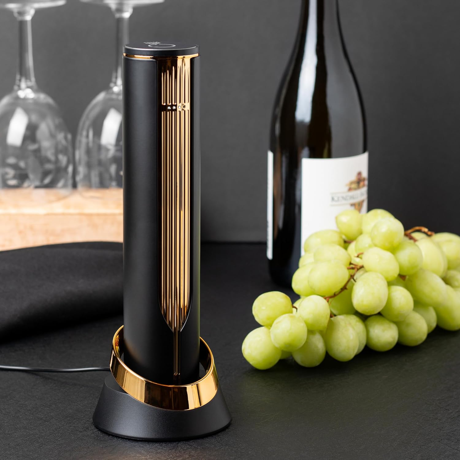 Premium Electric Wine Bottle Opener Foil Cutter - USB Charging Base