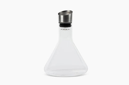 Wine Decanter with Stainless Steel Aerator Pourer Lid - Clear Color